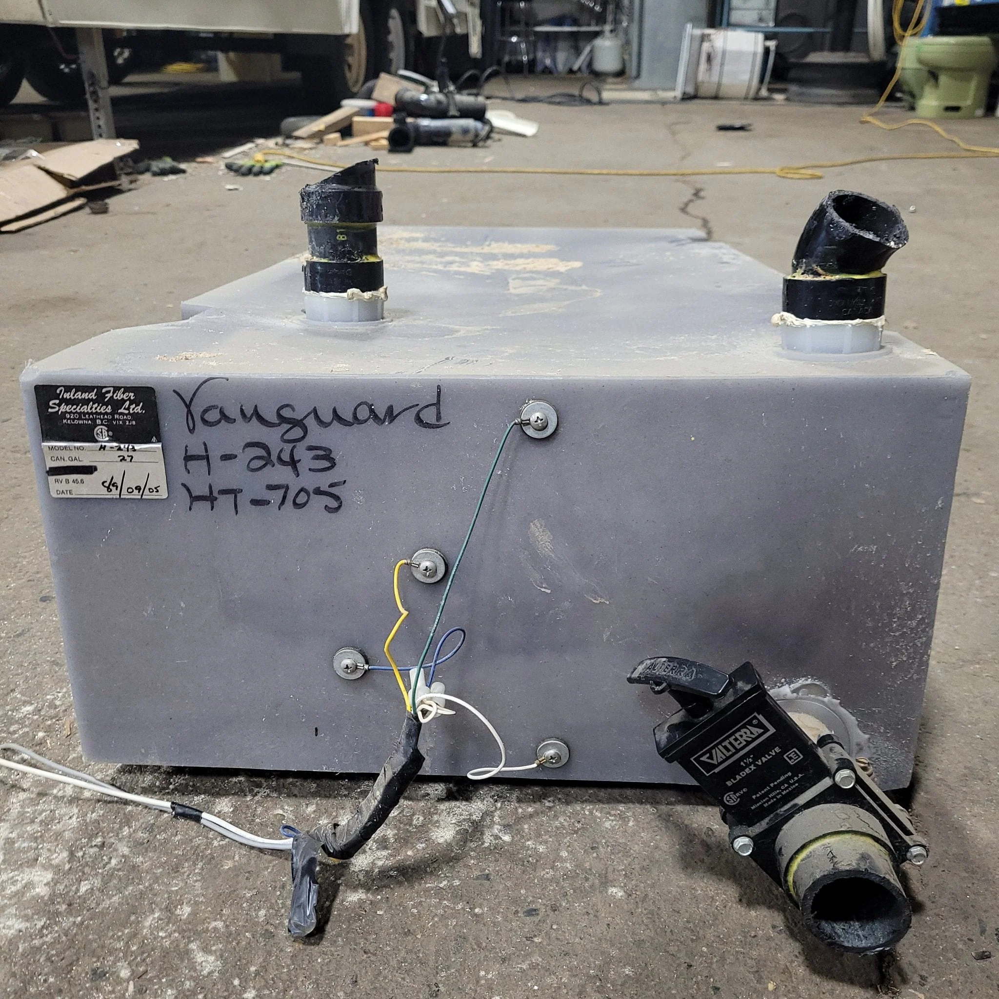 Used Waste/ Grey Water Tank 85" x 18 1/2" x 13 1/4"
