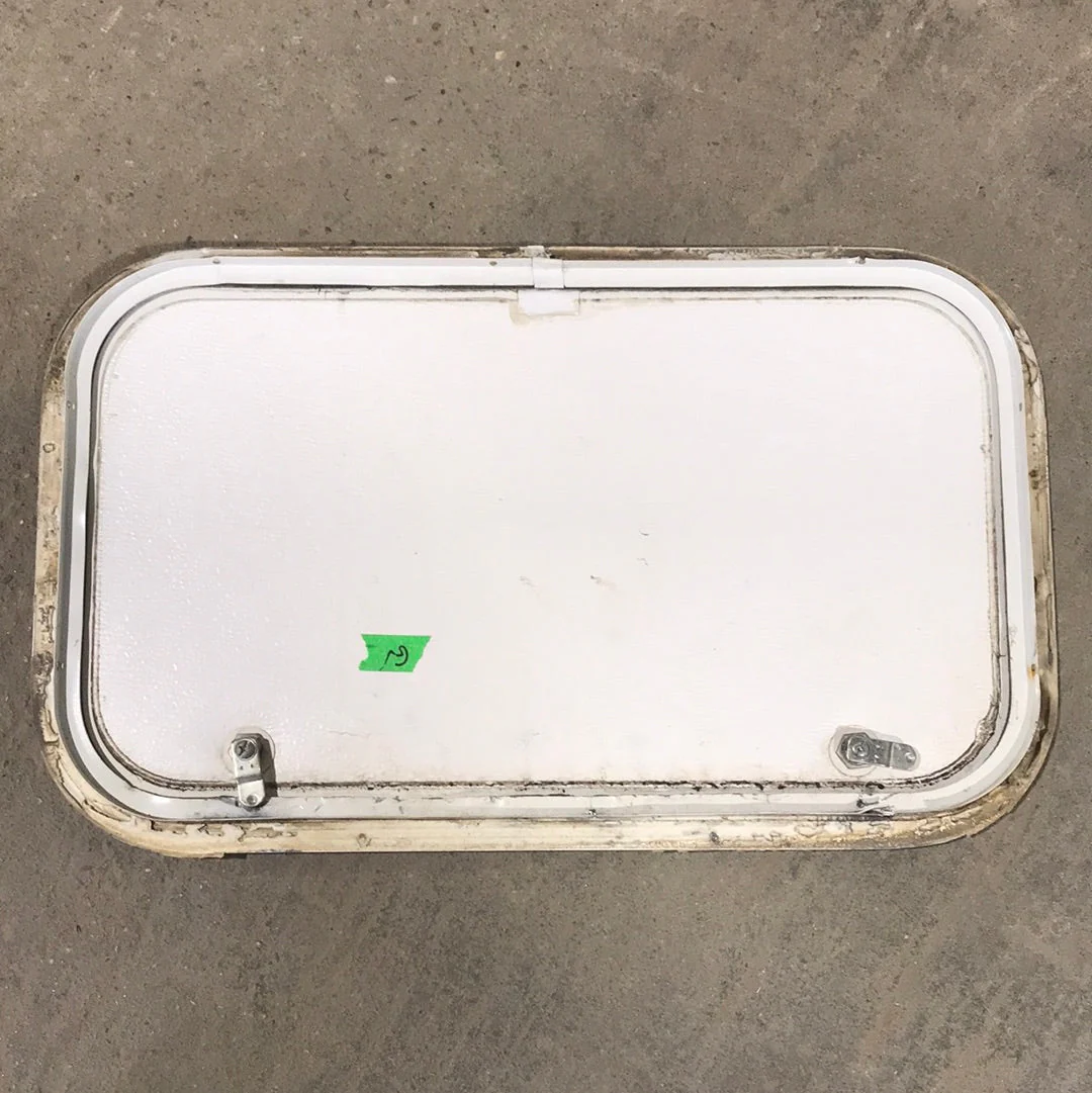 Used White Corner radius cargo door 23 3/4" W x 13 3/4" H x 1"D - Image 2