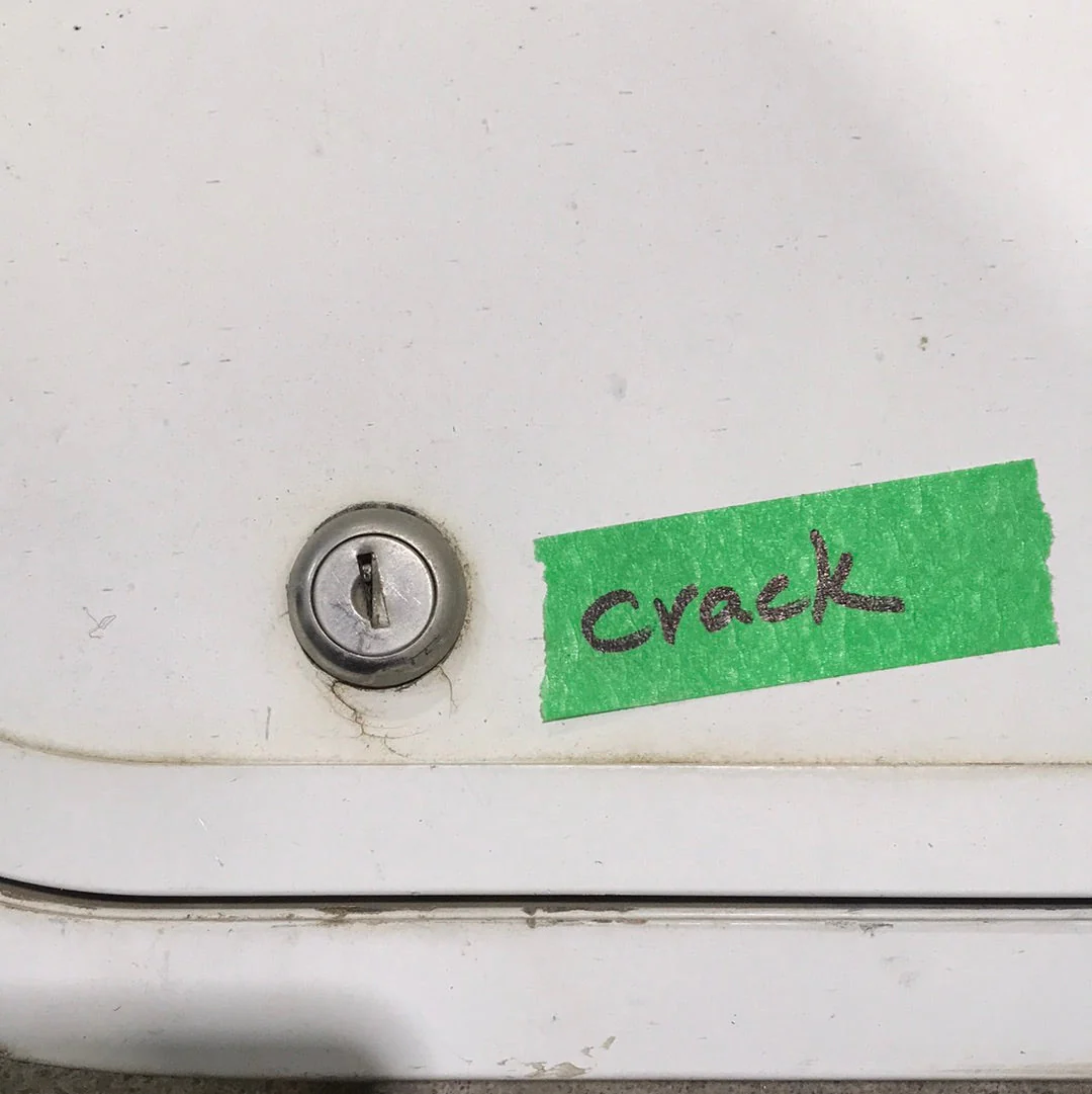 Used White Corner radius cargo door 23 3/4" W x 13 3/4" H x 1"D - Image 4