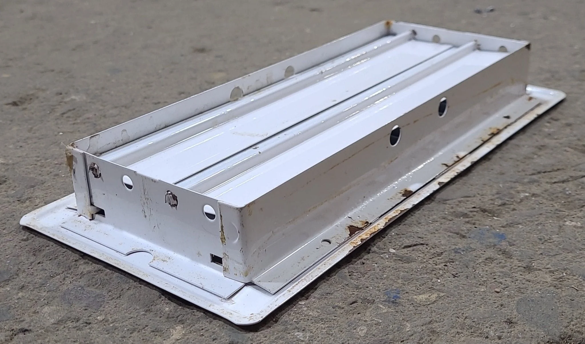 Used White Floor Register- Metal - Image 3