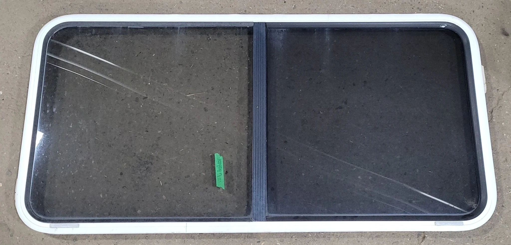 Used White Radius Emergency Opening Window : 29 3/4" H X 54 1/4" W X 1 3/4" D