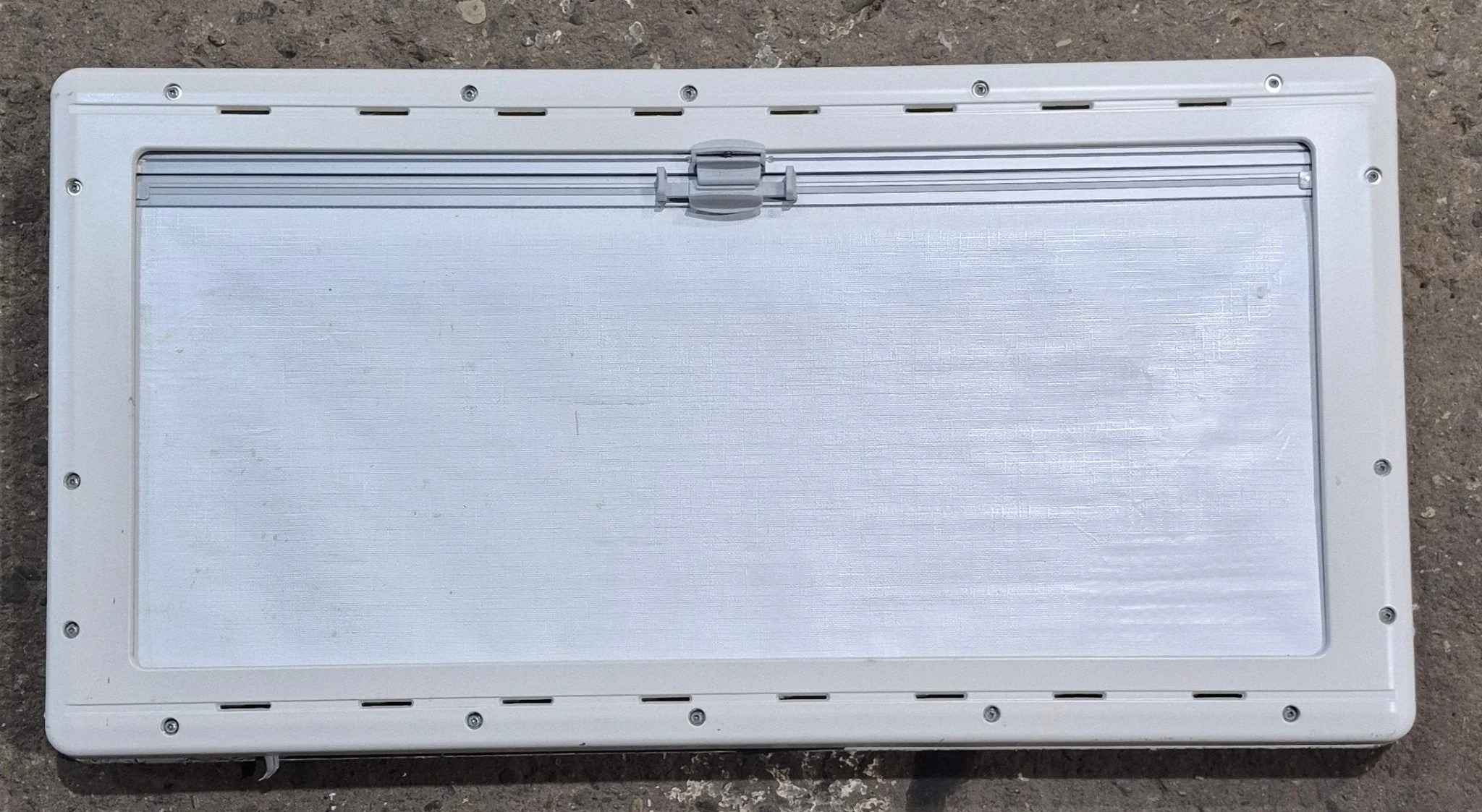 Used White Radius Emergency Opening Window : 34 3/4" W x 16 7/8" H x 1 1/8" D - Image 11