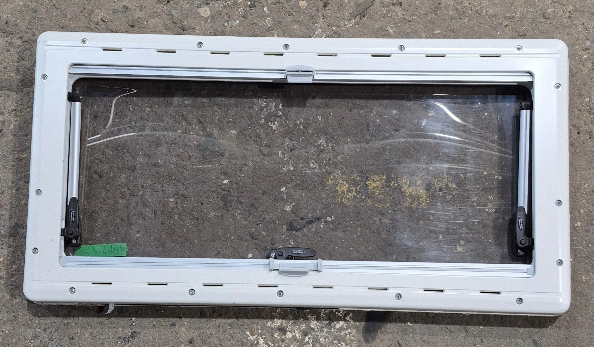Used White Radius Emergency Opening Window : 34 3/4" W x 16 7/8" H x 1 1/8" D - Image 6