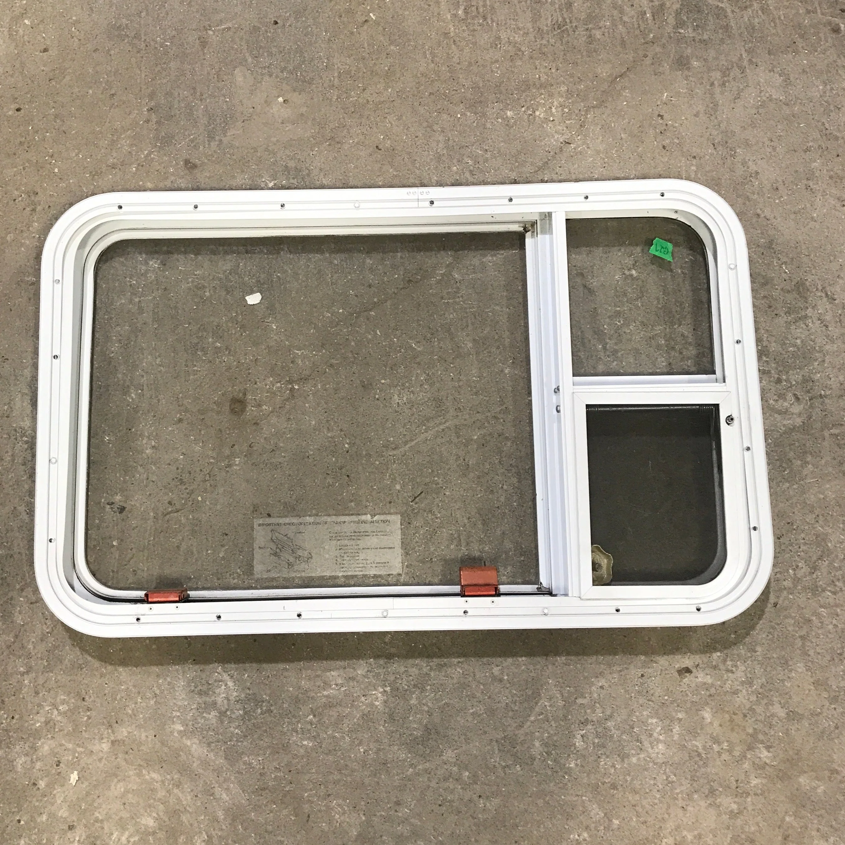 Used White Radius Emergency Opening Window : 35 1/2" W x 21 1/2" H x 1 7/8" D - Image 5