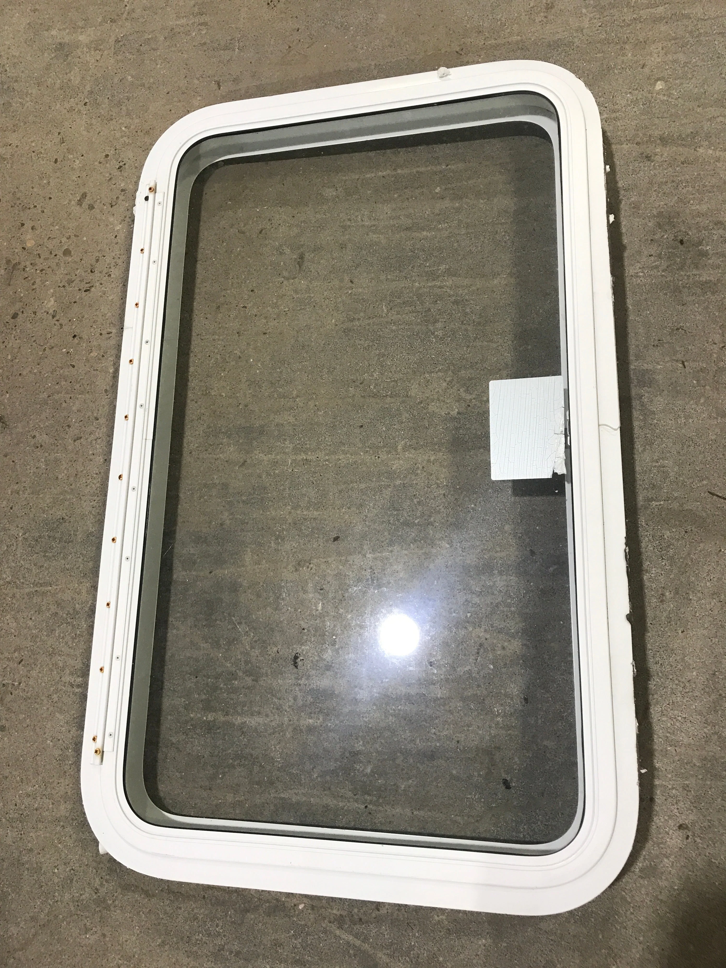 Used White Radius Emergency Opening Window : 35 1/2" x 21 1/2 x 1 1/2" D - Image 3