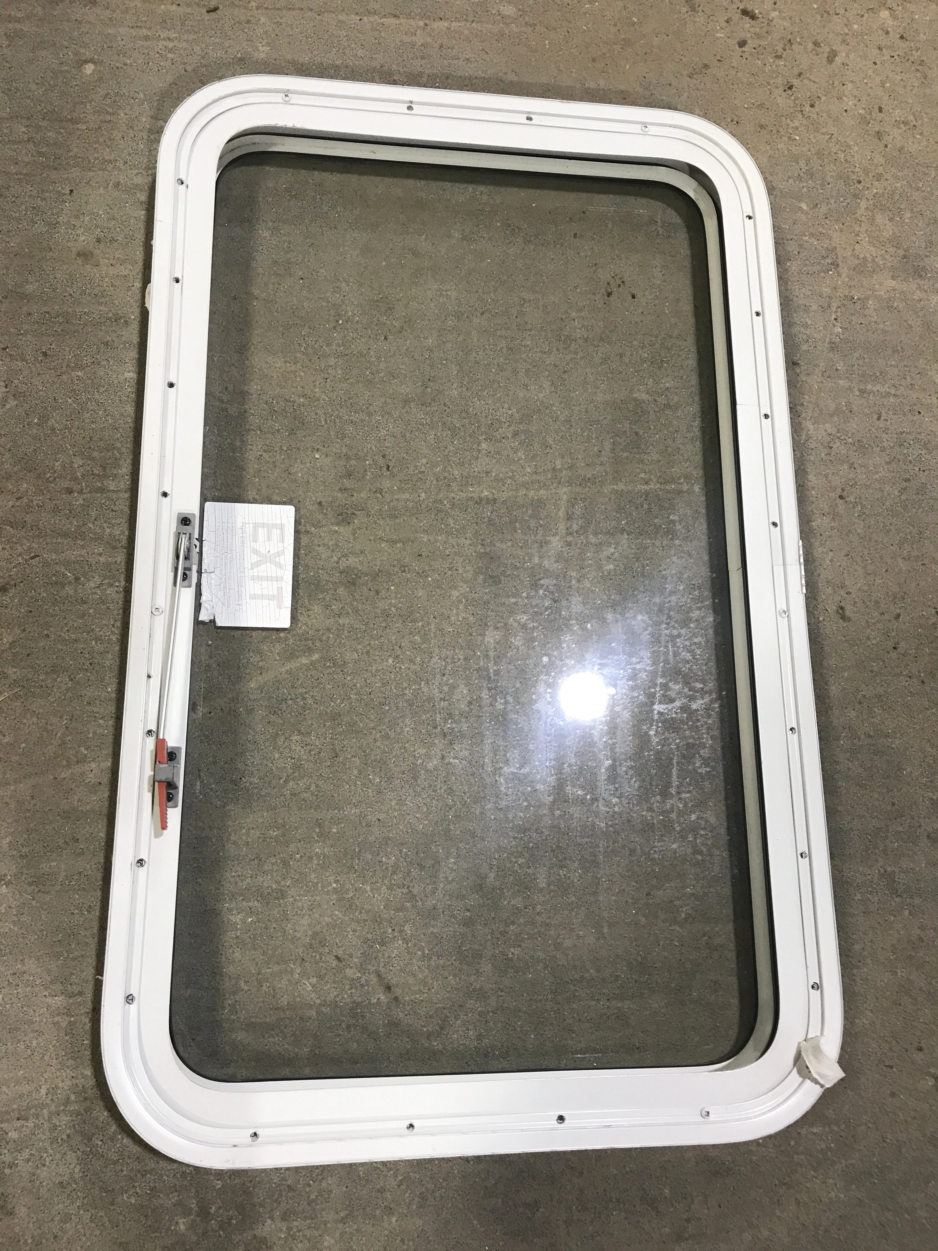 Used White Radius Emergency Opening Window : 35 1/2" x 21 1/2 x 1 1/2" D - Image 4
