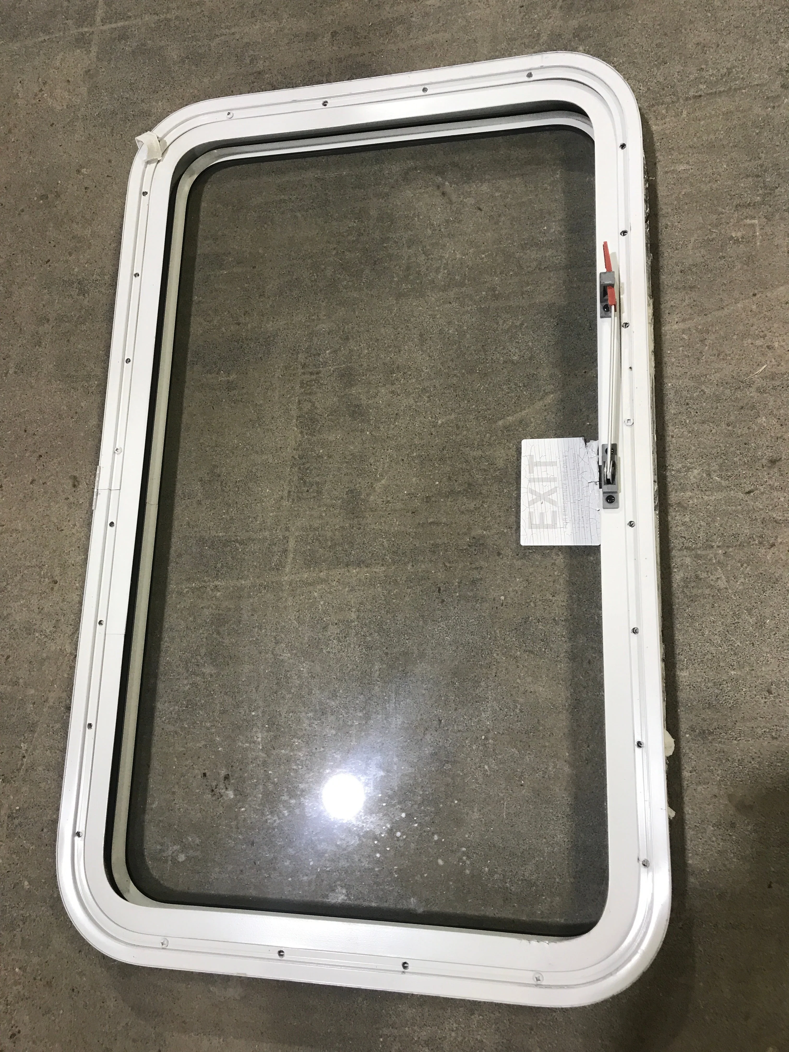 Used White Radius Emergency Opening Window : 35 1/2" x 21 1/2 x 1 1/2" D - Image 5