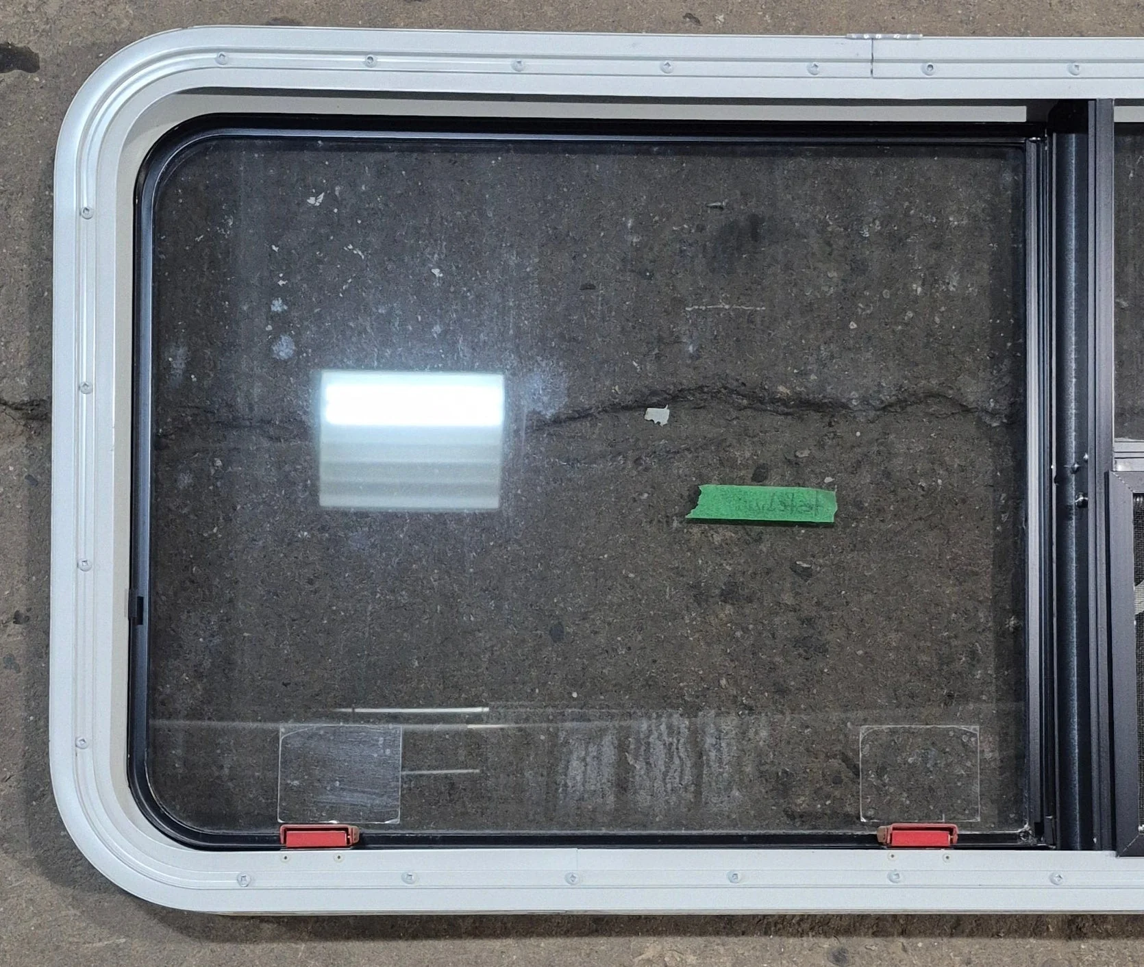 Used White Radius Emergency Opening Window : 41 1/4" W x 21 1/4" H x 1 3/4" D - Image 5