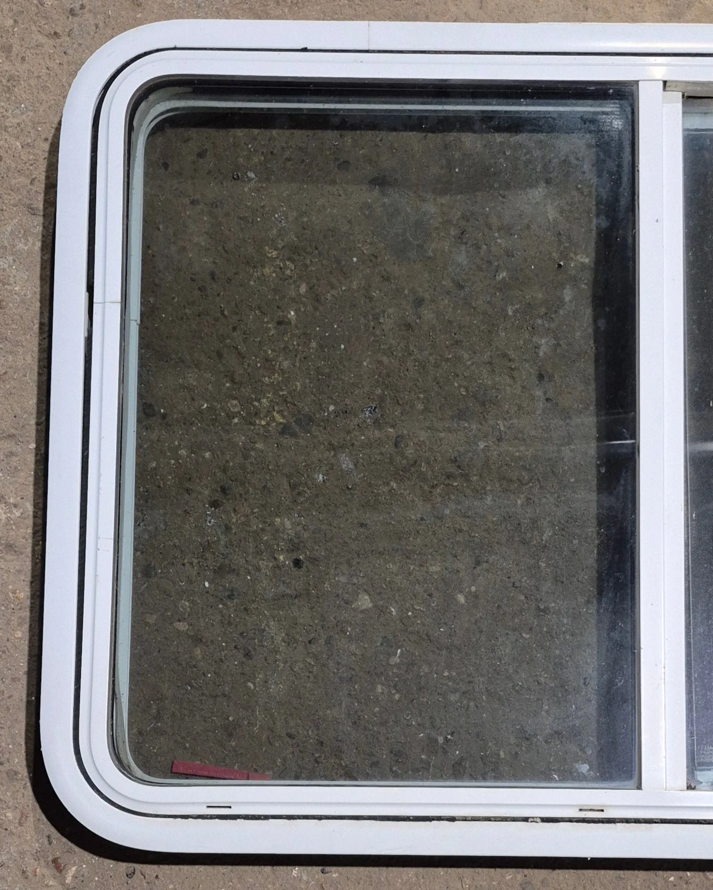 Used White Radius Emergency Opening Window : 41 1/4" W x 28 1/2" H x 2" D - Image 2