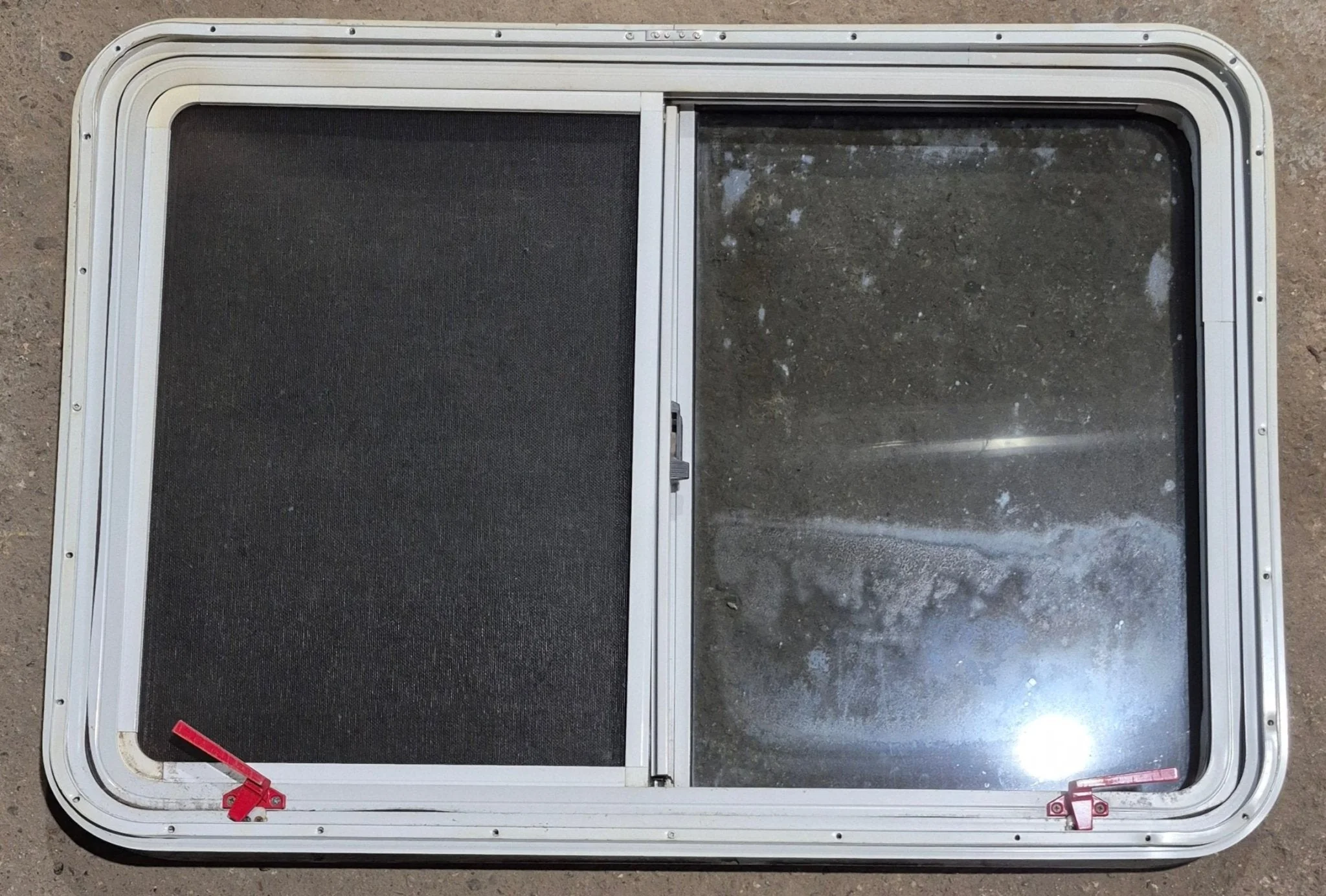 Used White Radius Emergency Opening Window : 41 1/4" W x 28 1/2" H x 2" D - Image 5