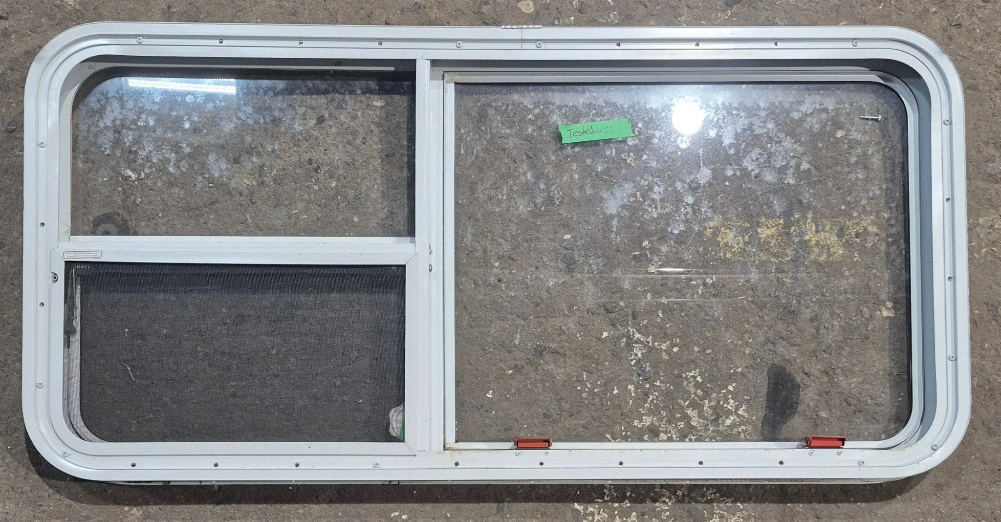 Used White Radius Emergency Opening Window : 45 1/2" W x 21 1/4" H x 1 7/8" D - Image 6