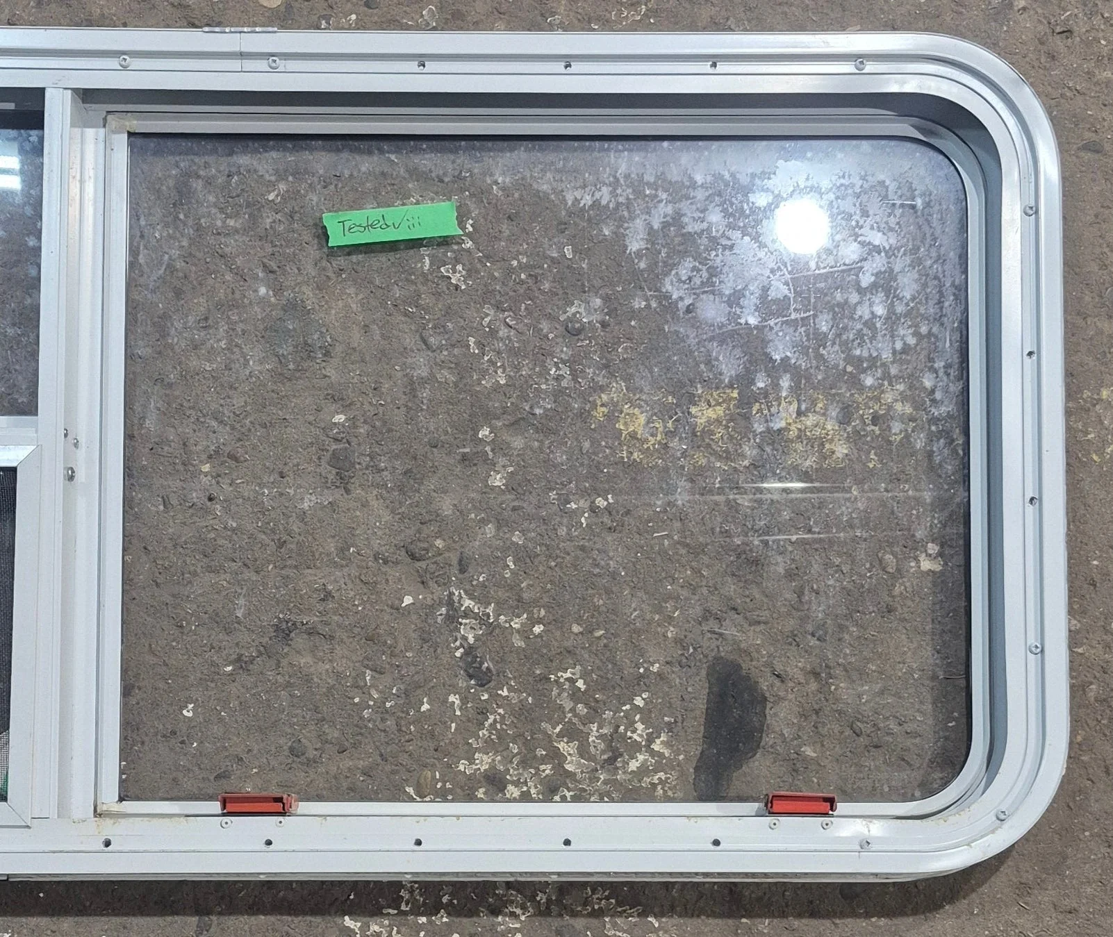 Used White Radius Emergency Opening Window : 45 1/2" W x 21 1/4" H x 1 7/8" D - Image 7