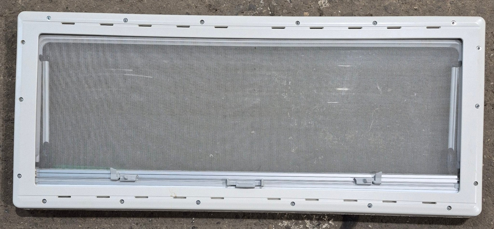 Used White Radius Emergency Opening Window : 46 5/8" W x 18 3/4" H x 1 1/8" D - Image 8