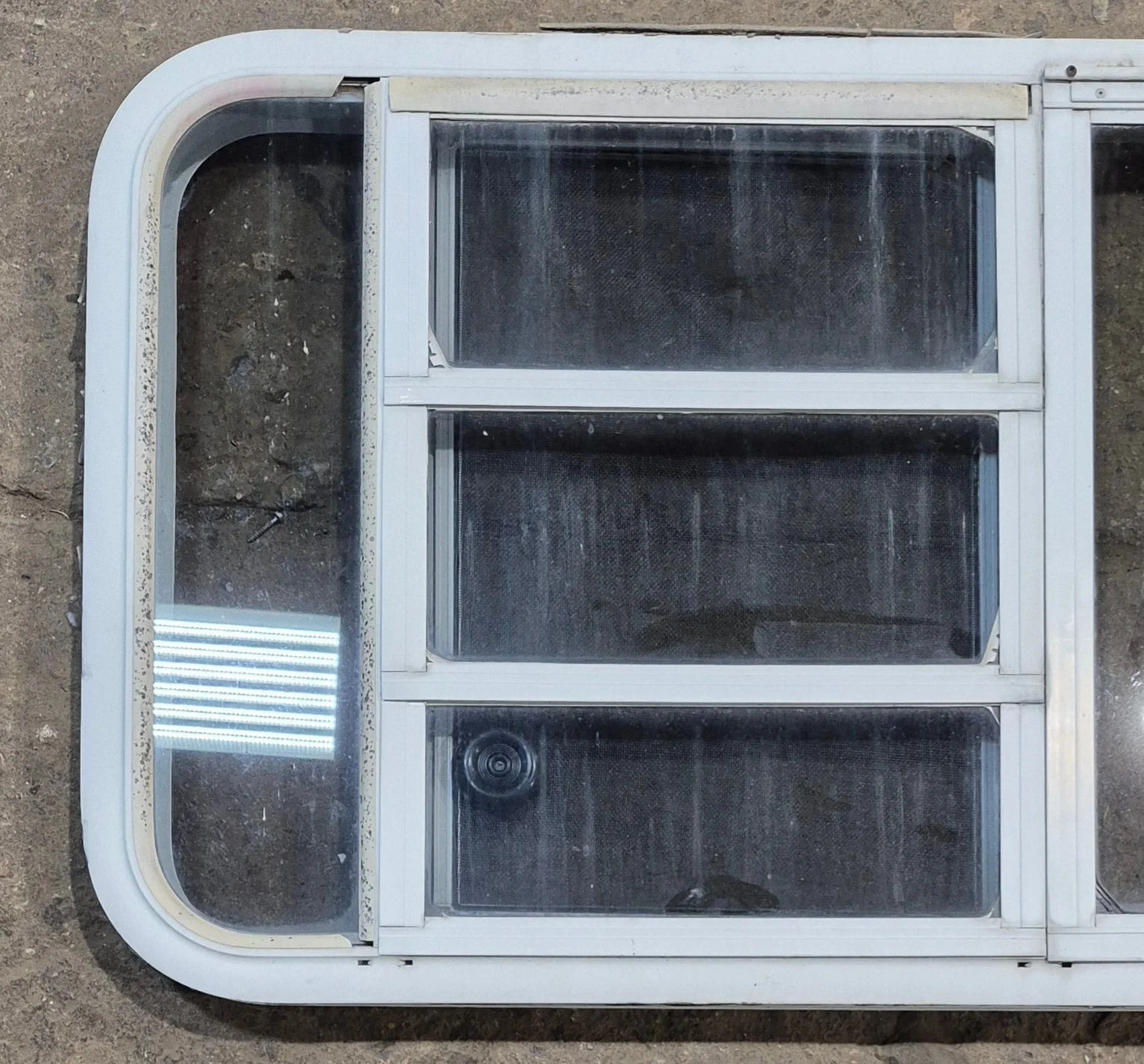 Used White Radius Emergency Opening Window : 47 1/4" W x 21 1/4" H x 1 7/8" D - Image 3
