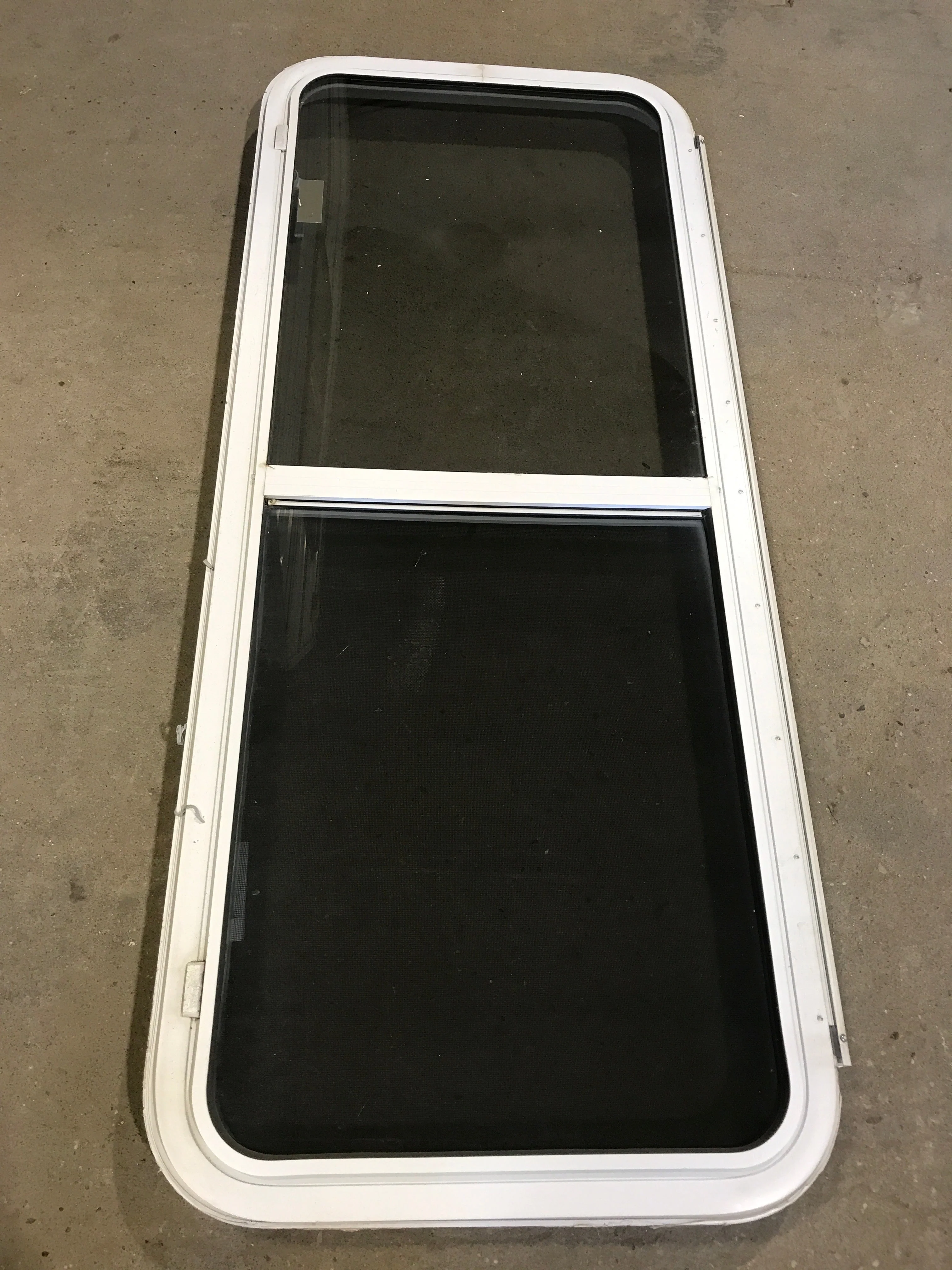 Used White Radius Emergency Opening Window : 54 1/4" W x 21 3/4" H x 2" D - Image 2