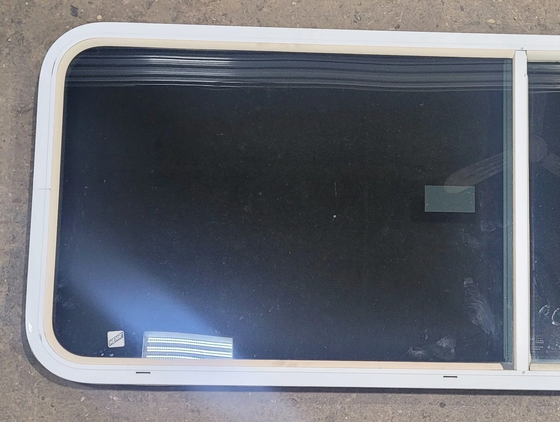 Used White Radius Emergency Opening Window : 59 1/2" W x 21 1/2" H x 2" D - Image 2