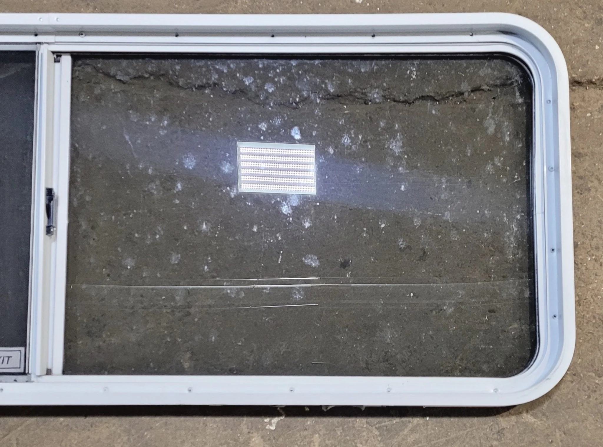Used White Radius Emergency Opening Window : 60 1/4" W x 21 3/4" H x 1 7/8" D - Image 6