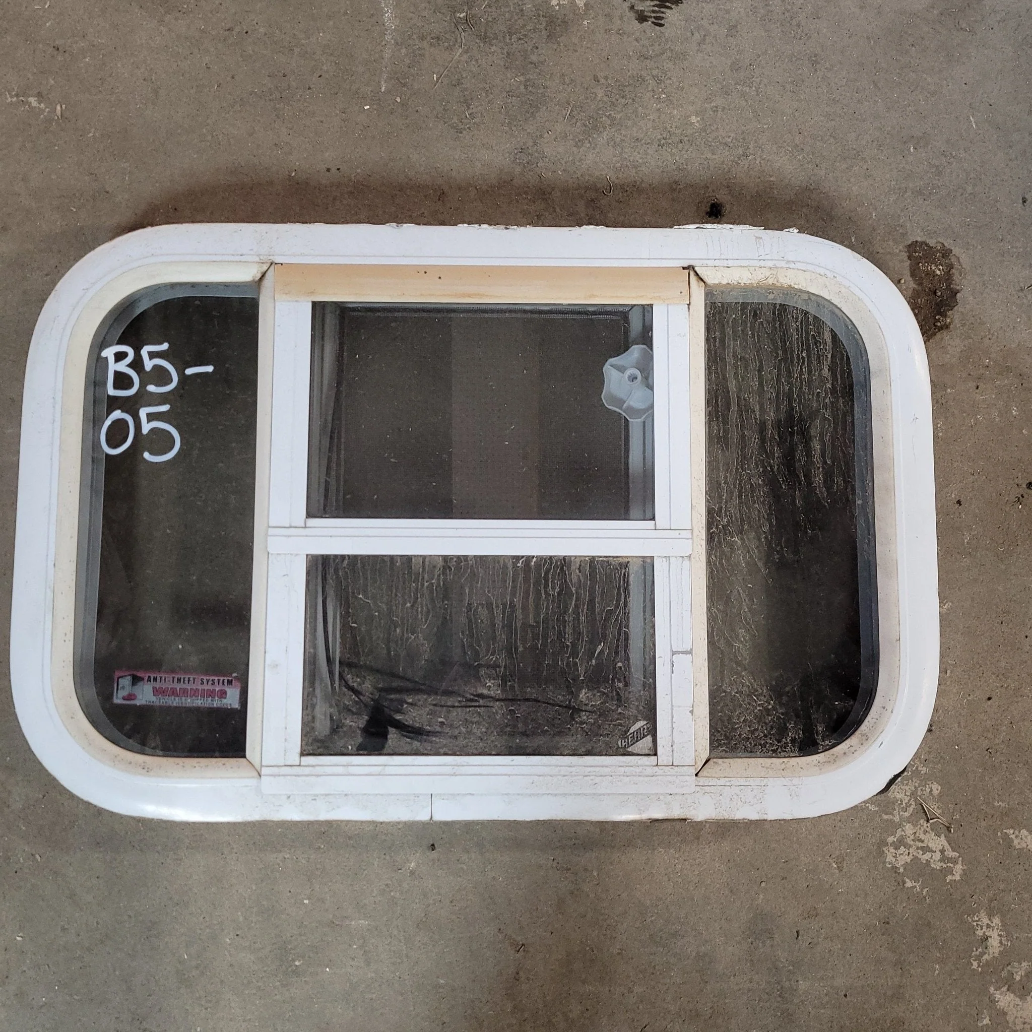Used White Radius Opening Window : 23 1/2 X 14 3/4 X 2" D