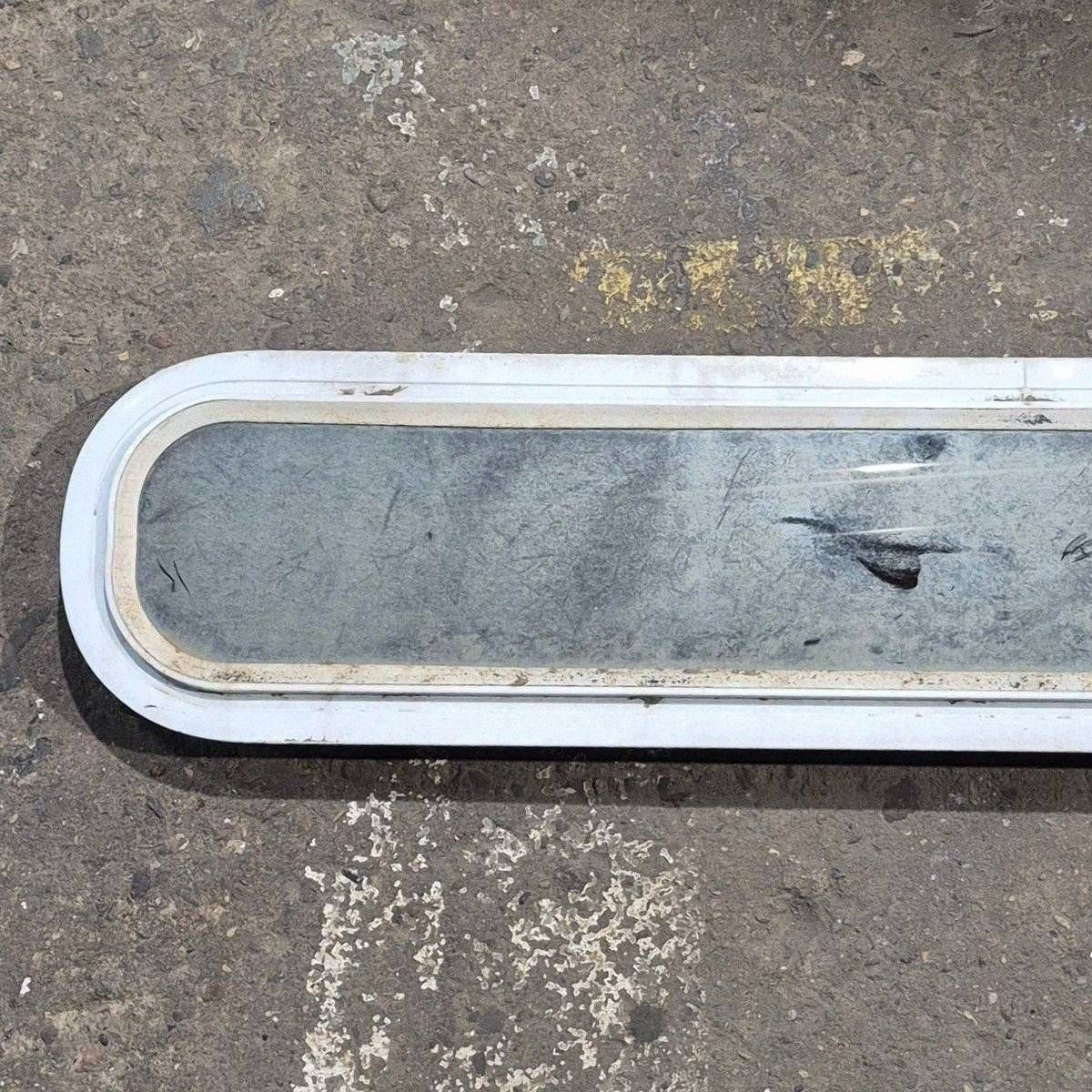 Used White Radius Non-Opening Window - 42 1/2" X 7 1/2" X 2" - Image 2