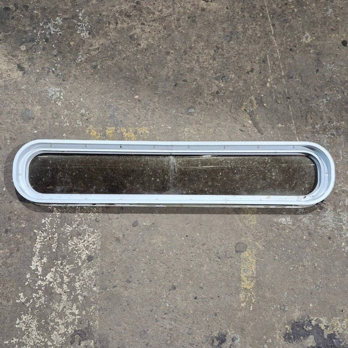 Used White Radius Non-Opening Window - 42 1/2" X 7 1/2" X 2" - Image 4