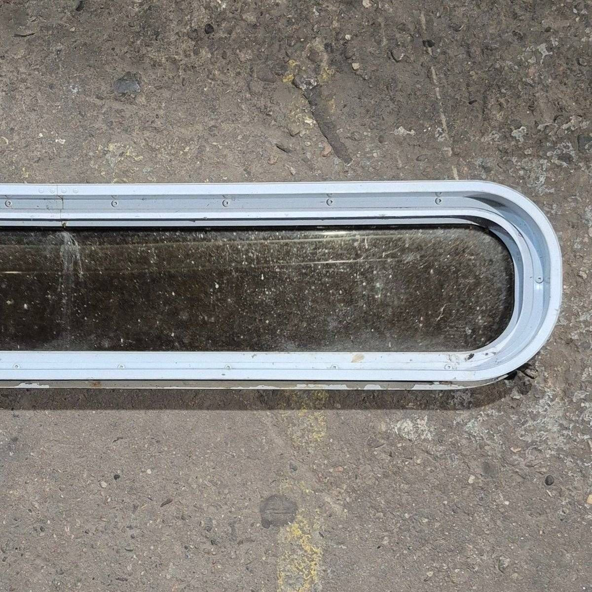 Used White Radius Non-Opening Window - 42 1/2" X 7 1/2" X 2" - Image 6
