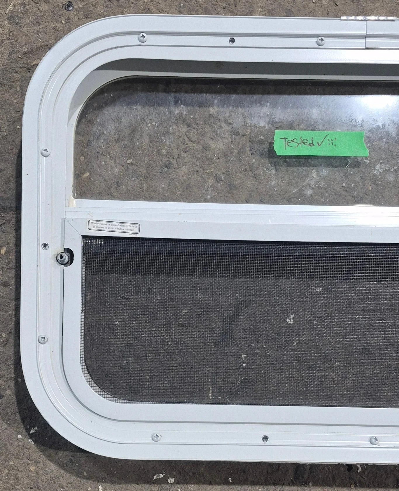 Used White Radius Opening Window : 23 1/2" W x 14 1/4" H x 1 7/8" D - Image 7