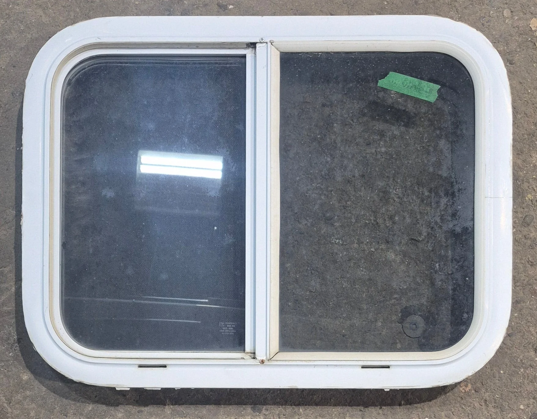 Used White Radius Opening Window : 23 1/4" W x 17 1/2" H x 1 7/8" D