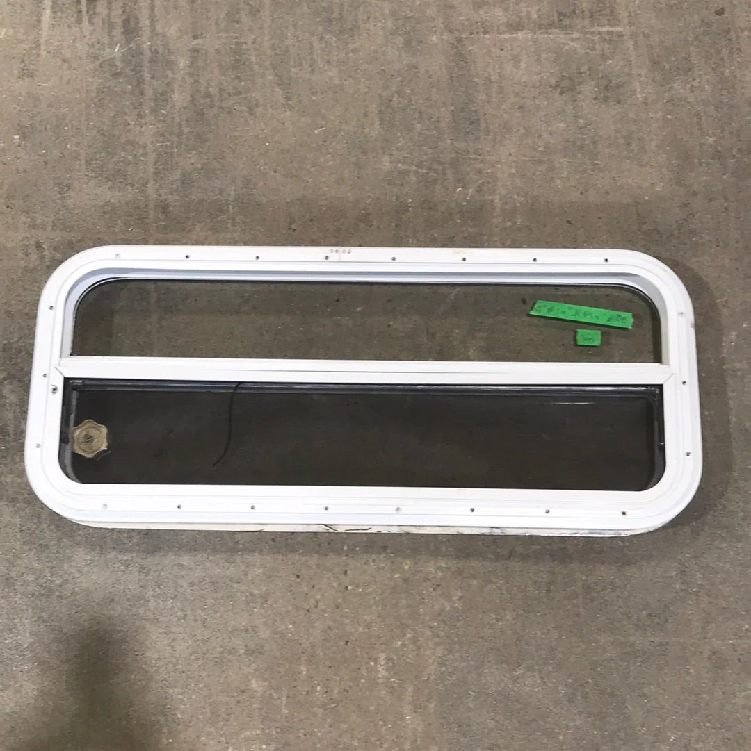 USED White Radius Opening Window : 35 1/2" W X 14 1/2" H X 1 1/4" D - Image 2