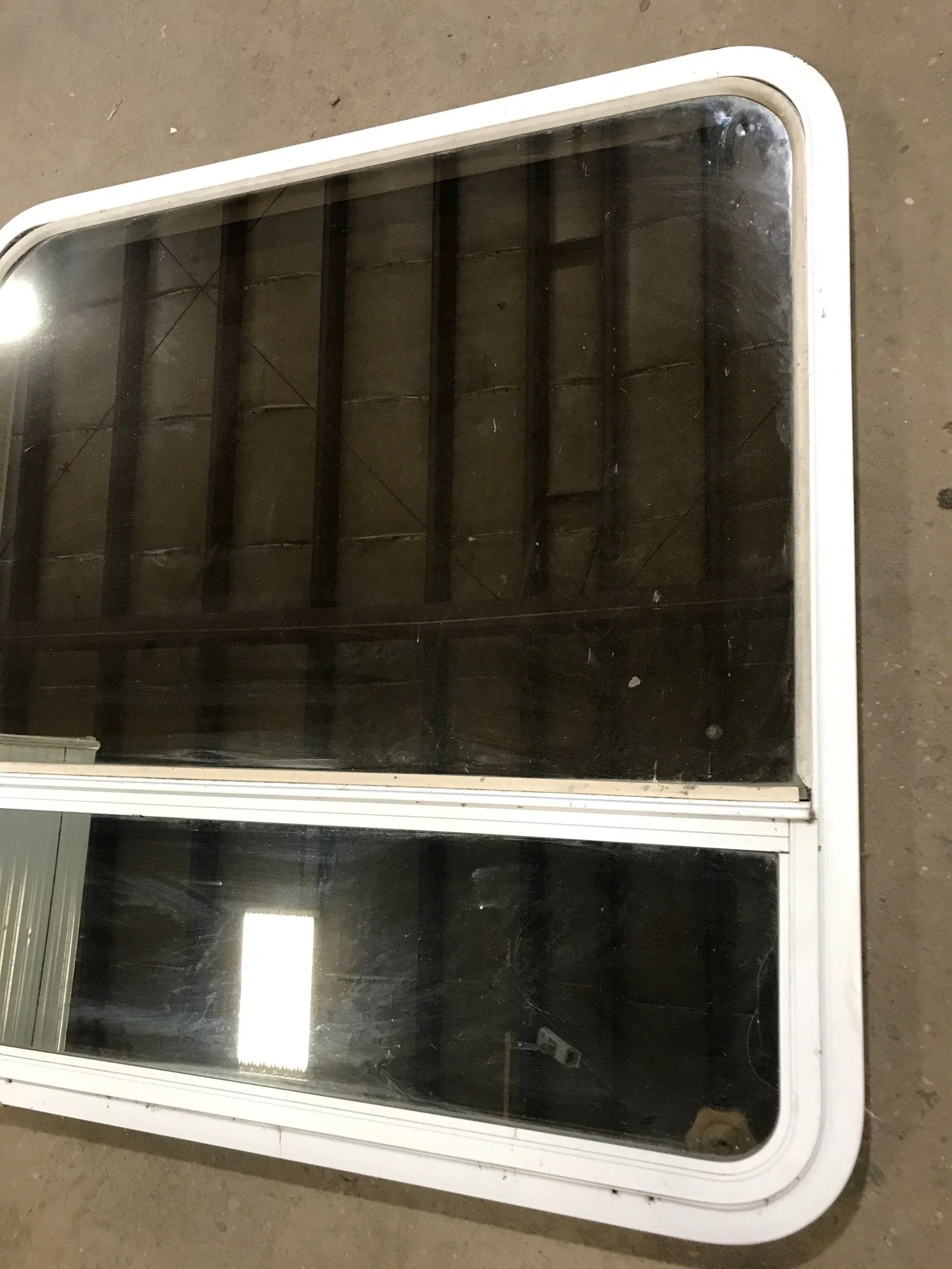 Used White Radius Opening Window : 35 1/2" W x 35 1/2" H x 1 7/8" D - Image 3