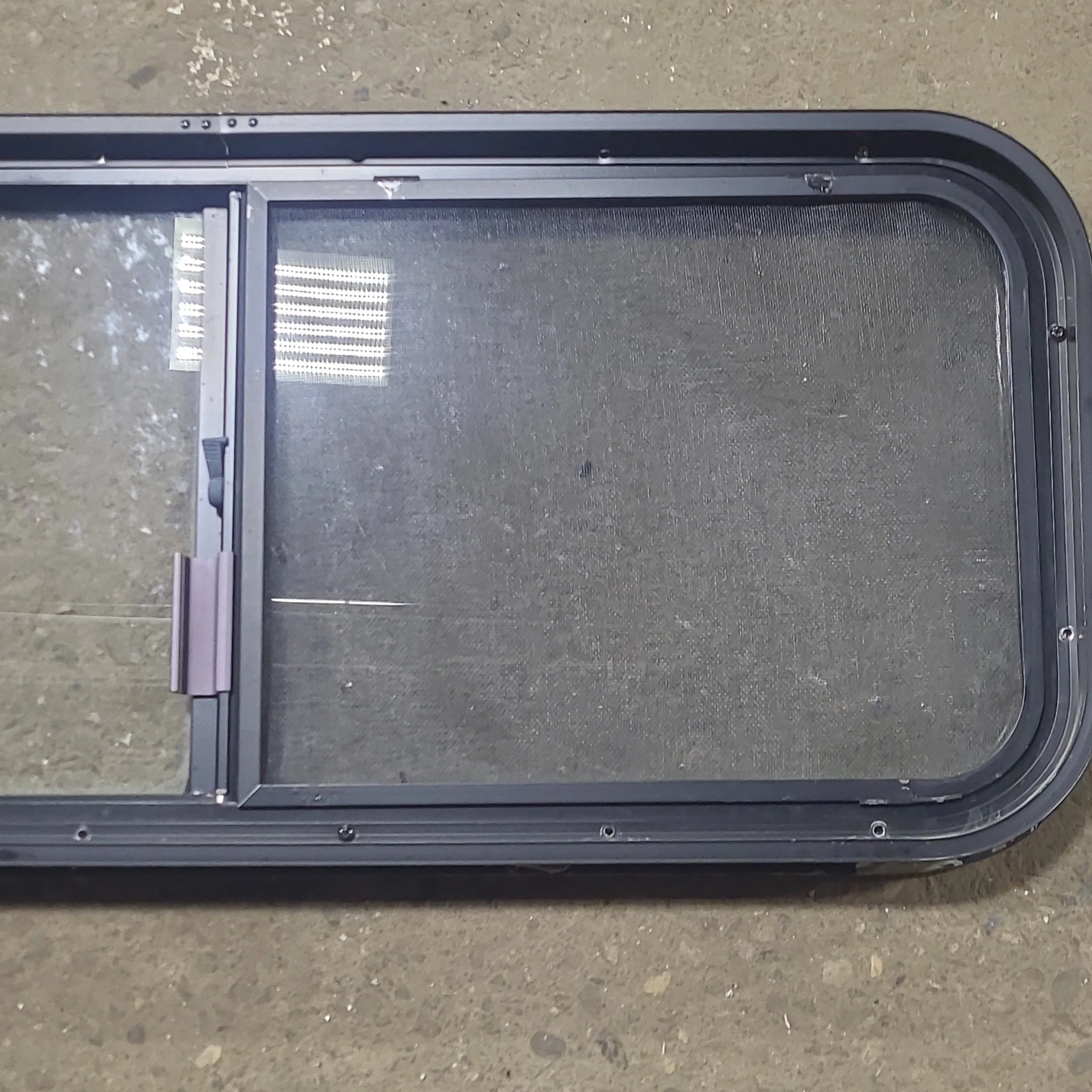 Used Black Radius Opening Window : 36 1/4" W x 14 3/4" H x 1 3/4" D - Image 5