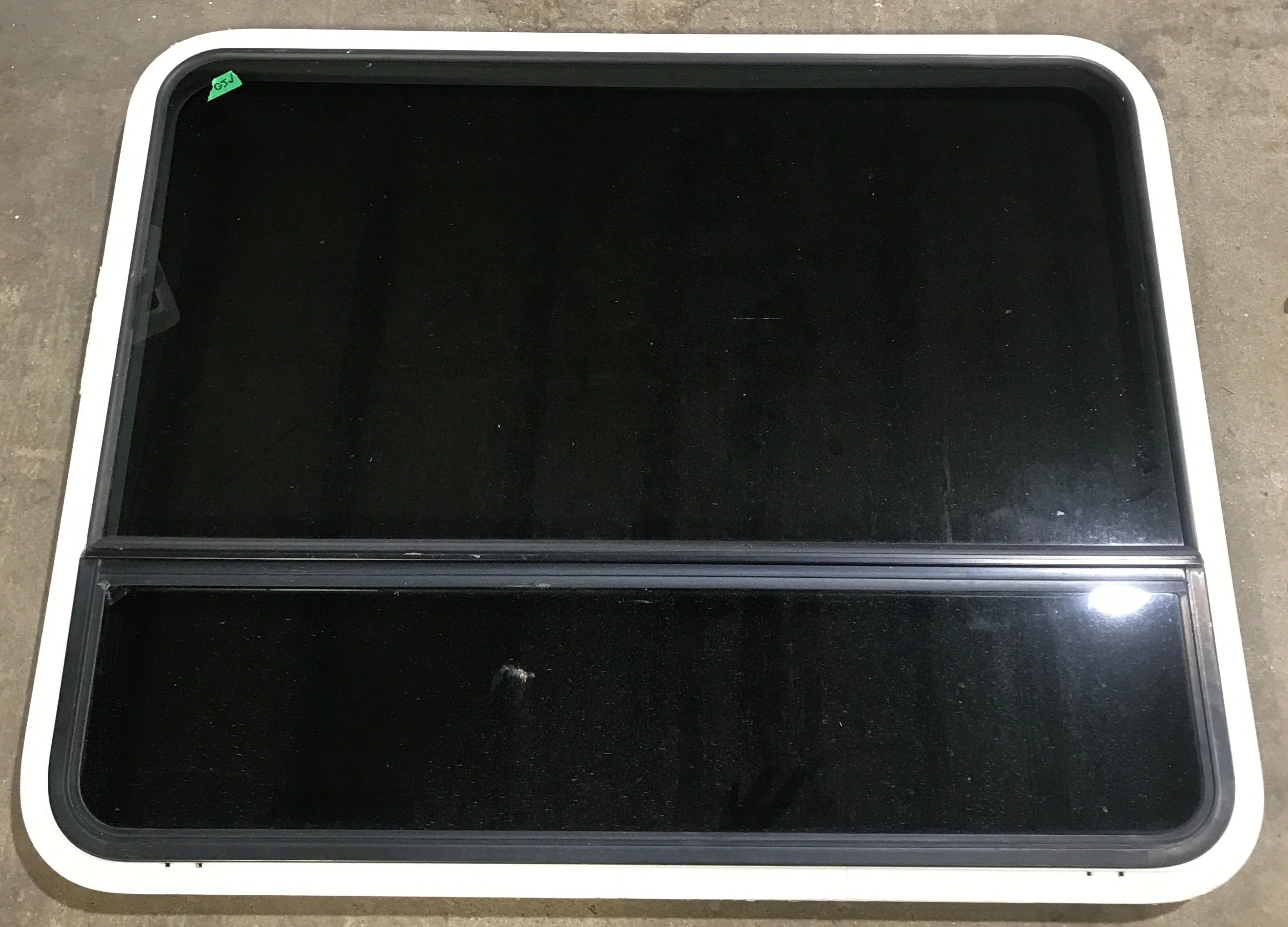 Used White Radius Opening Window : 43 1/2" W x 34 1/2" H x 1 7/8" D