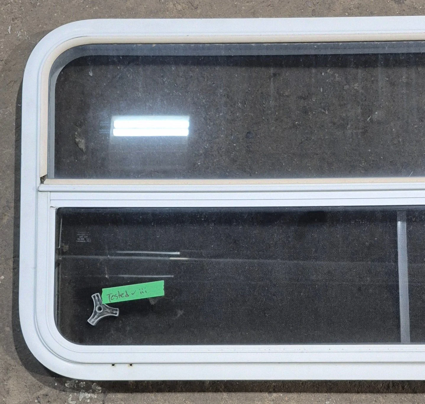 Used White Radius Opening Window : 47 1/4" W x 21 1/4" H x 1 3/4" D - Image 2