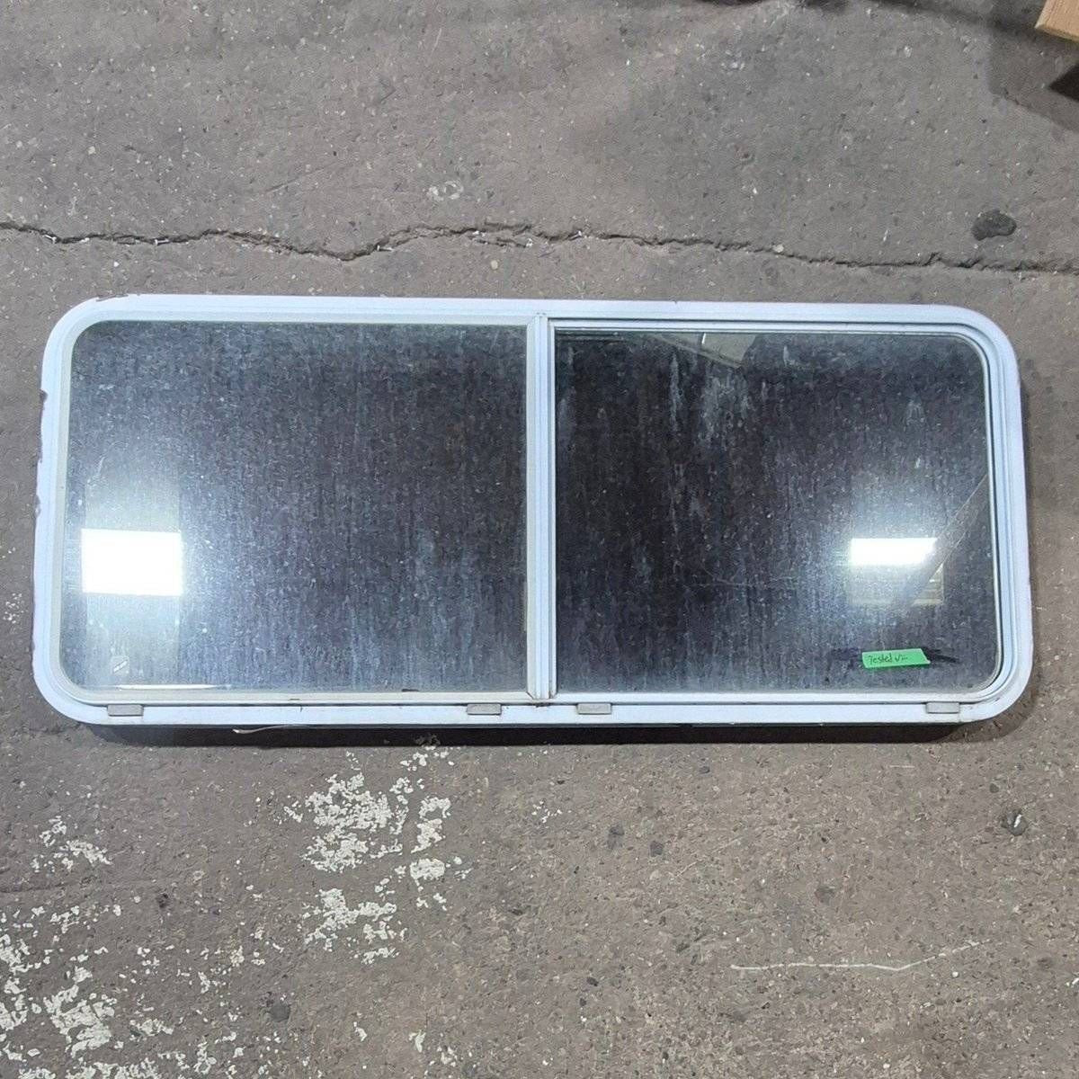 Used White Radius Opening Window - 57 1/4" X 24 1/2" X 2"
