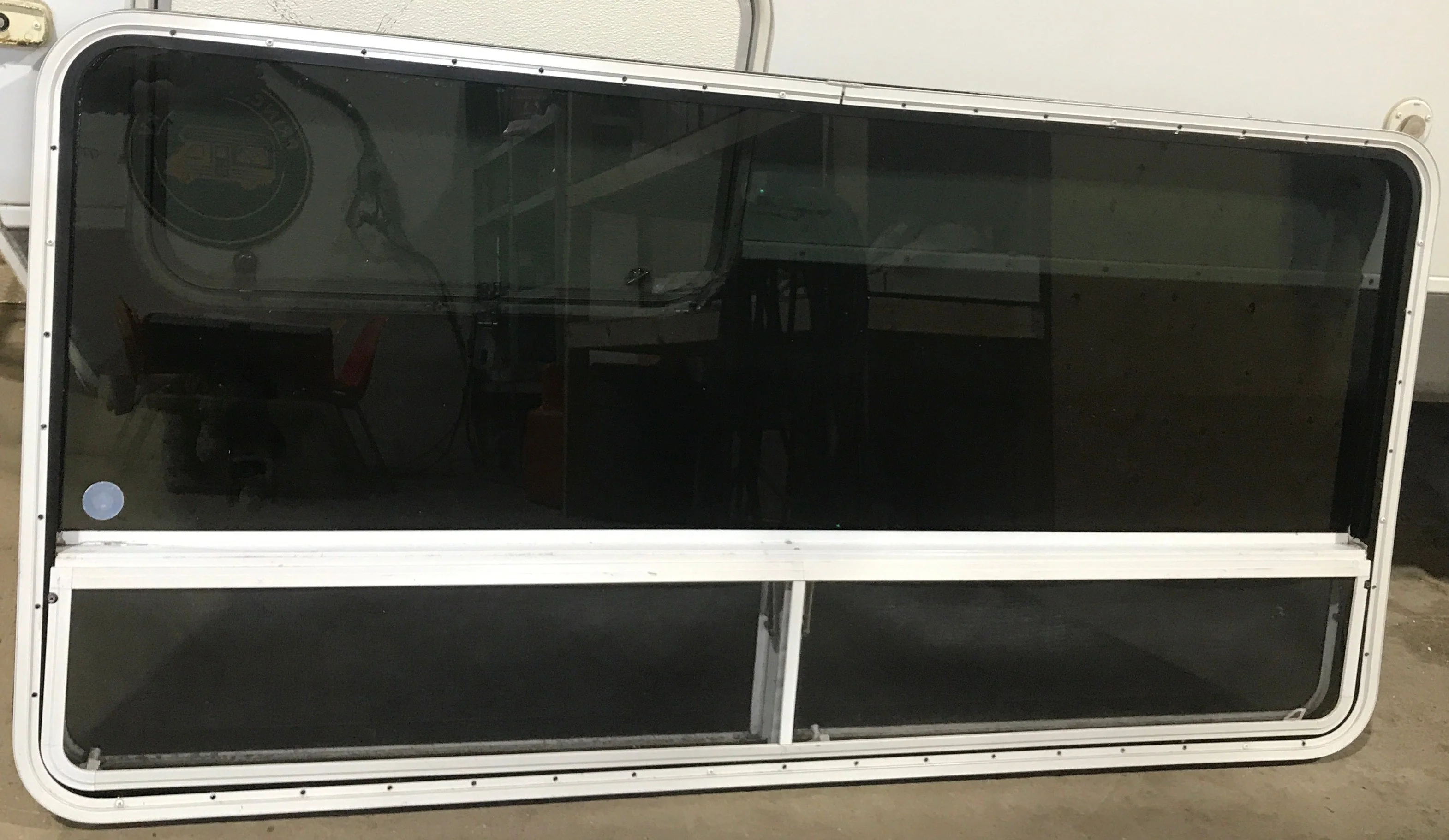 Used White Radius Opening Window : 71 1/2" W x 34 1/2" H x 1 7/8" D - Image 4