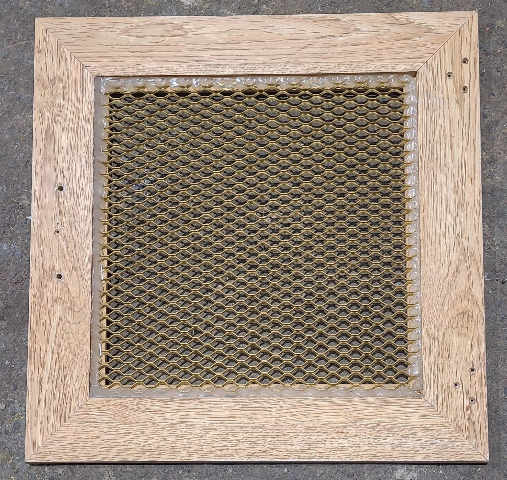 Used Wooden RV Interior Furnace Access Door 15 1/8" W X 15" H - Image 2