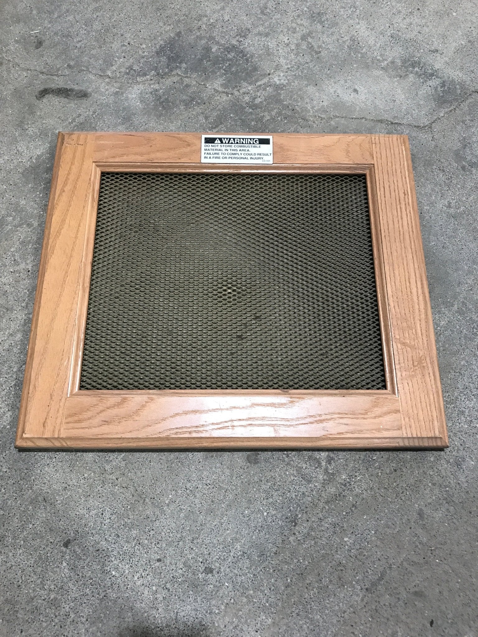 Used Wooden RV Interior Furnace Access Door 16" W X 14" H