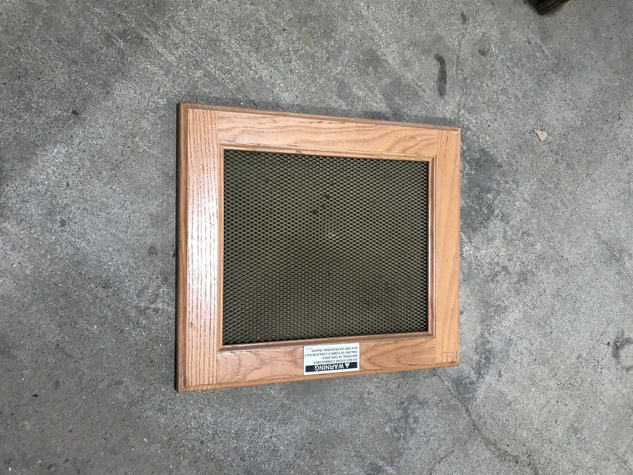 Used Wooden RV Interior Furnace Access Door 16" W X 14" H - Image 3