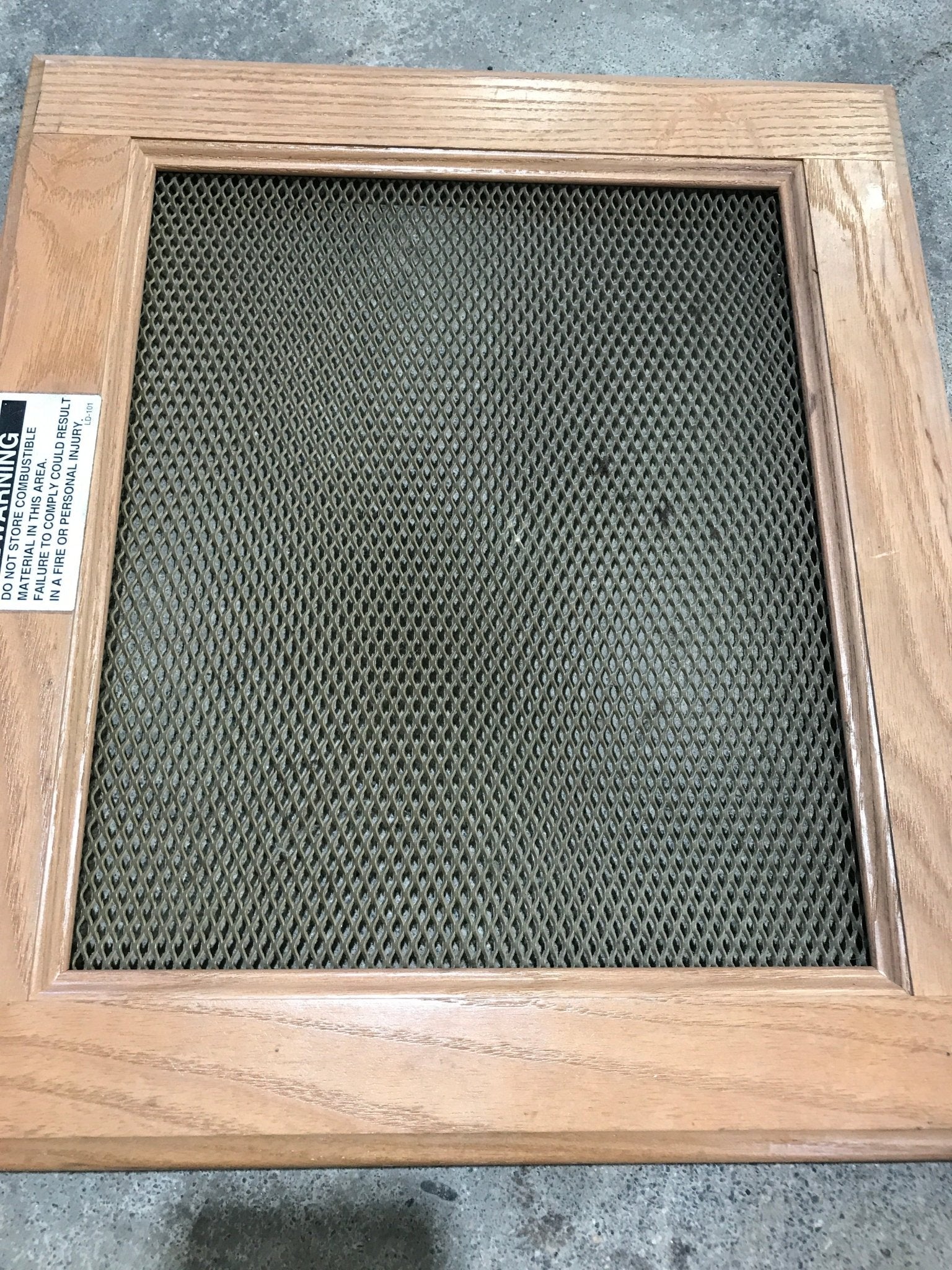 Used Wooden RV Interior Furnace Access Door 16" W X 14" H - Image 6