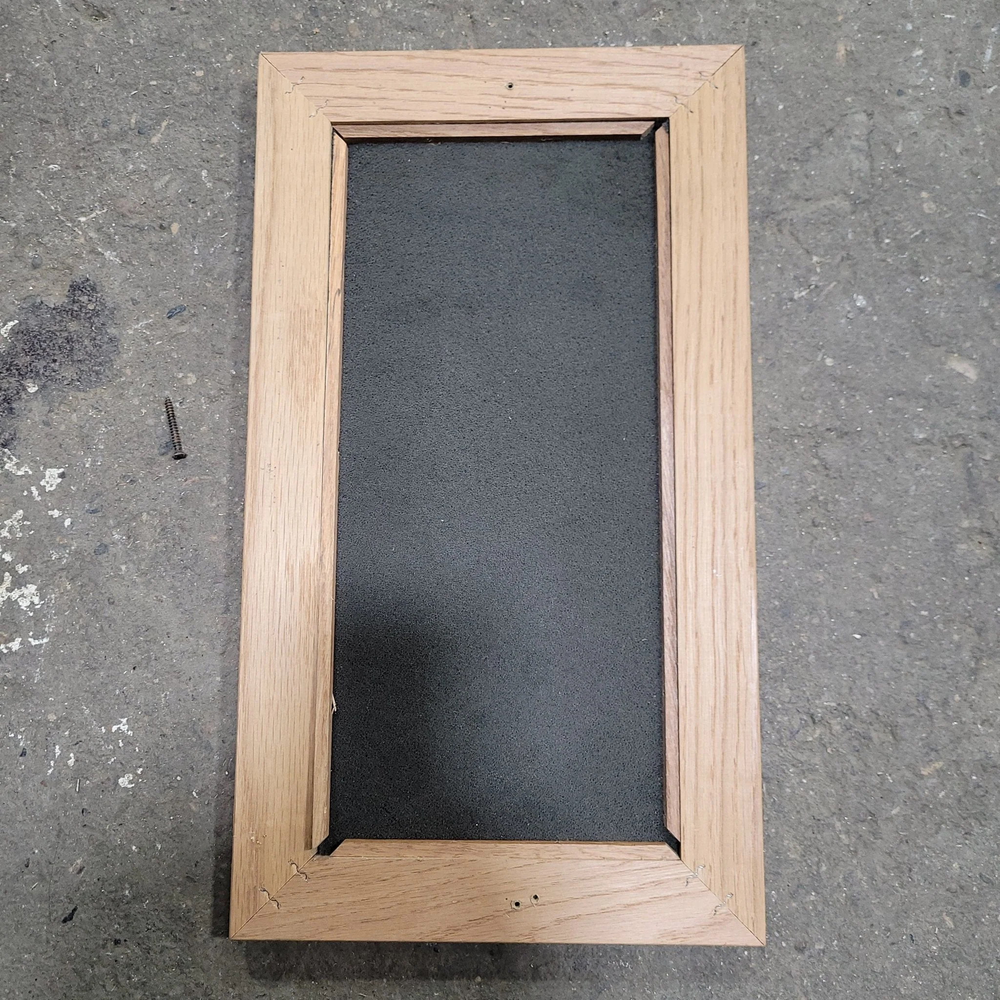 Used Wooden RV Interior Furnace Access Door 16" W X  9" H - Image 2