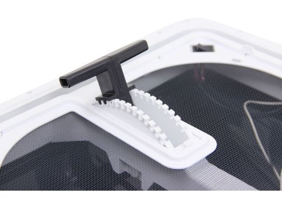 Ventline V3094-603-00 -  E-Z Lift Ventadome Trailer Roof Vent w/ 12V Fan - Manual Lift - Smoke - Image 3