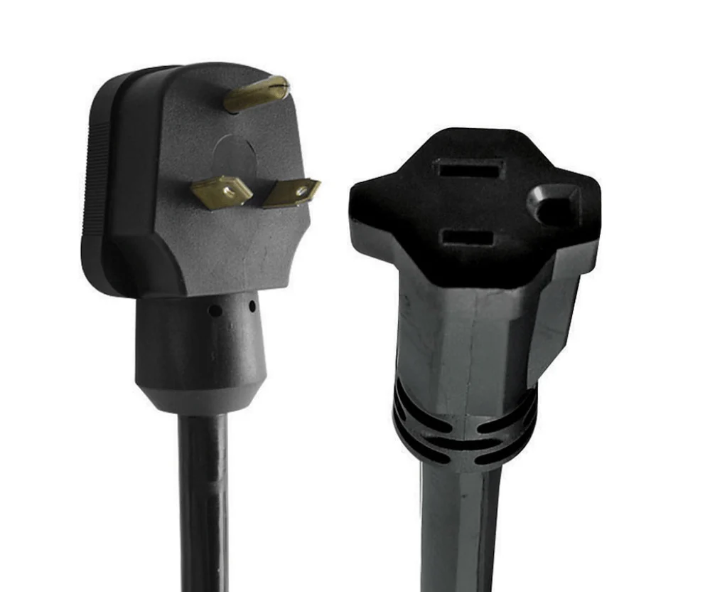 30M/15F Amp Power Cord Adapter - 12"