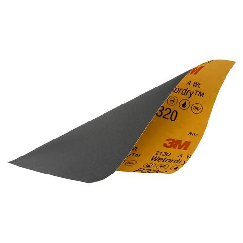 Wetordry Sandpaper - 9" x 11" - P320 Grit - Black; Case Of 5 Sheets - 32040