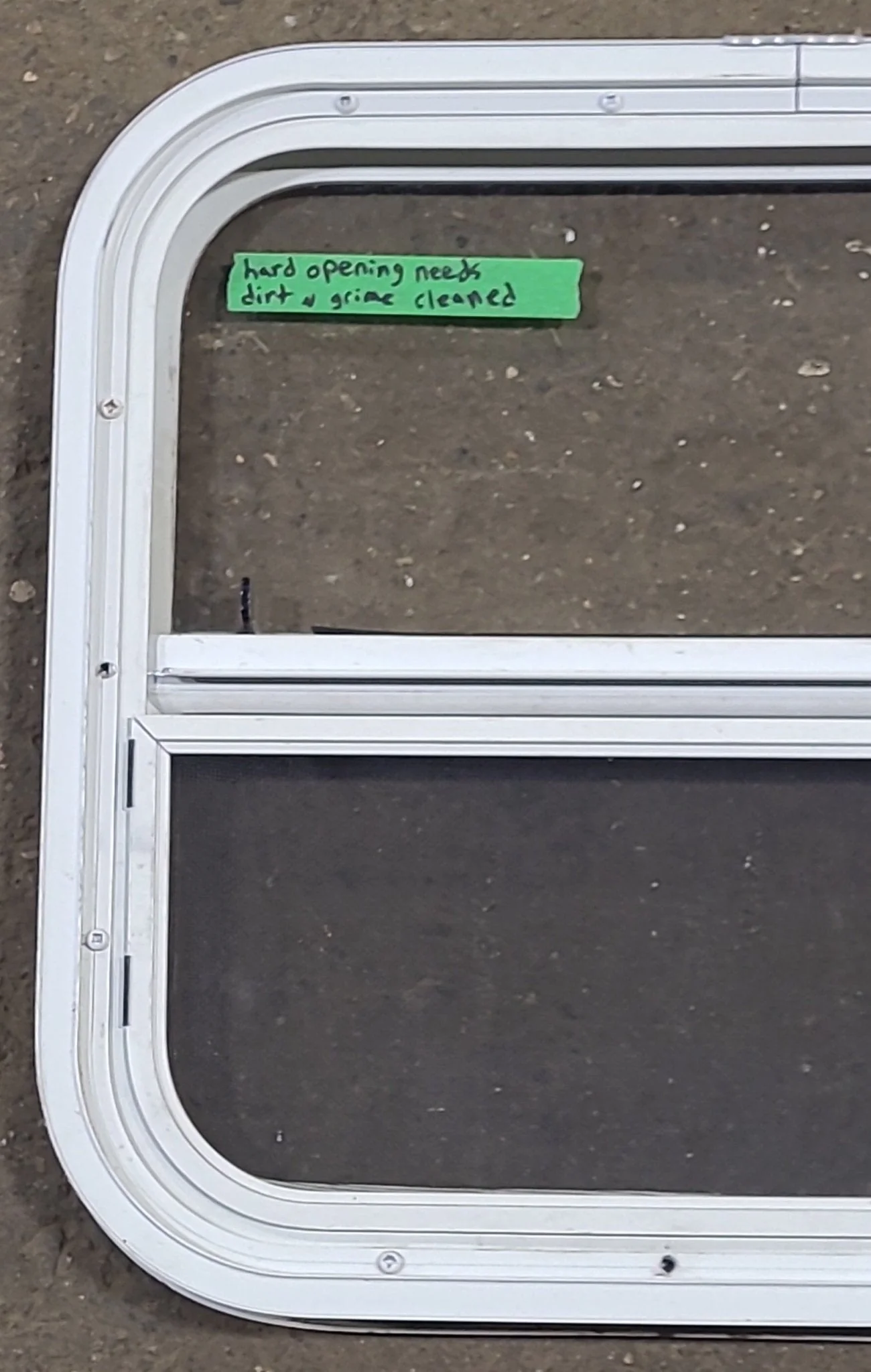 White Radius Opening Window : 17 1/2" W X 17 1/2" H X 1 1/4" D - Image 5