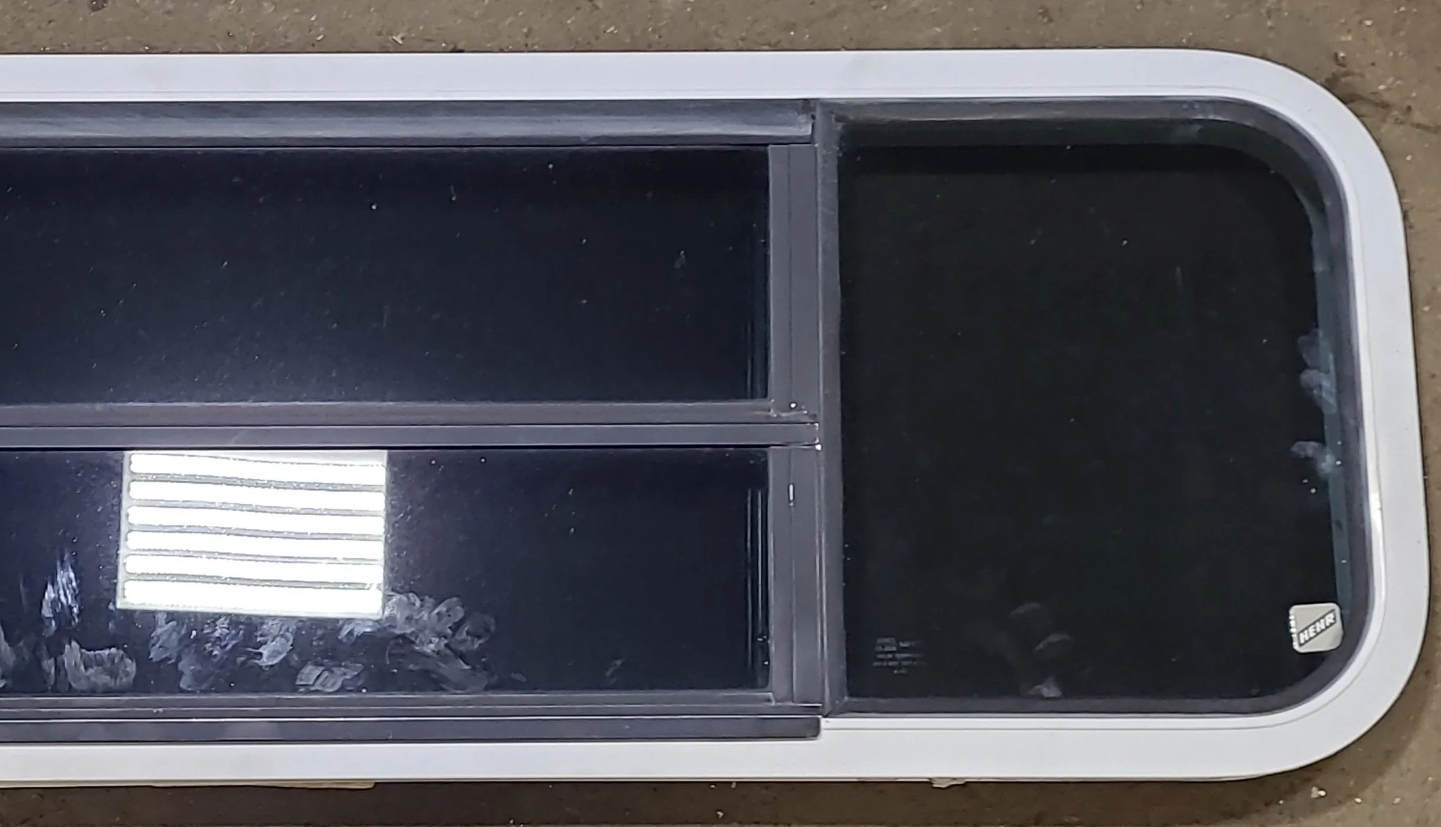 White Radius Opening Window : 47 1/2" W X 14 3/4" H X 1 5/8" D - Image 3
