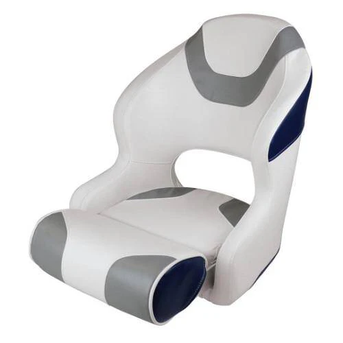 WISE MARINE Baja Series Passenger Boat Seat - 23" x 19" x 27"; White/ Gray And Blue - 3315-1773