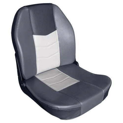WISE MARINE Quantum Series Boat Seat - 22" x 18-1/4" x 22"; Black/ Marble And Charcoal - 3340-1788
